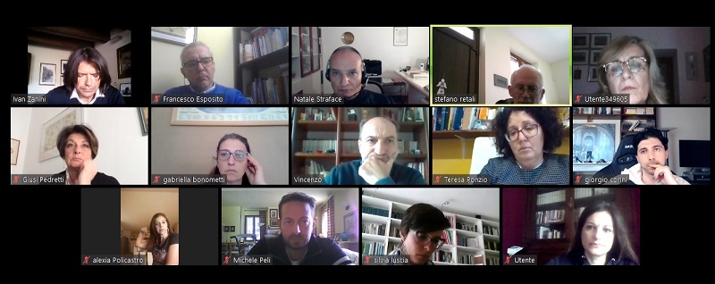 Il primo incontro di lavoro su zoom Il primo incontro di lavoro su zoom